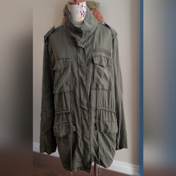 David Bitton Other - Buffalo David Bitton Jacket Women Medium Army Green Barn Chore Field Canvas Coat